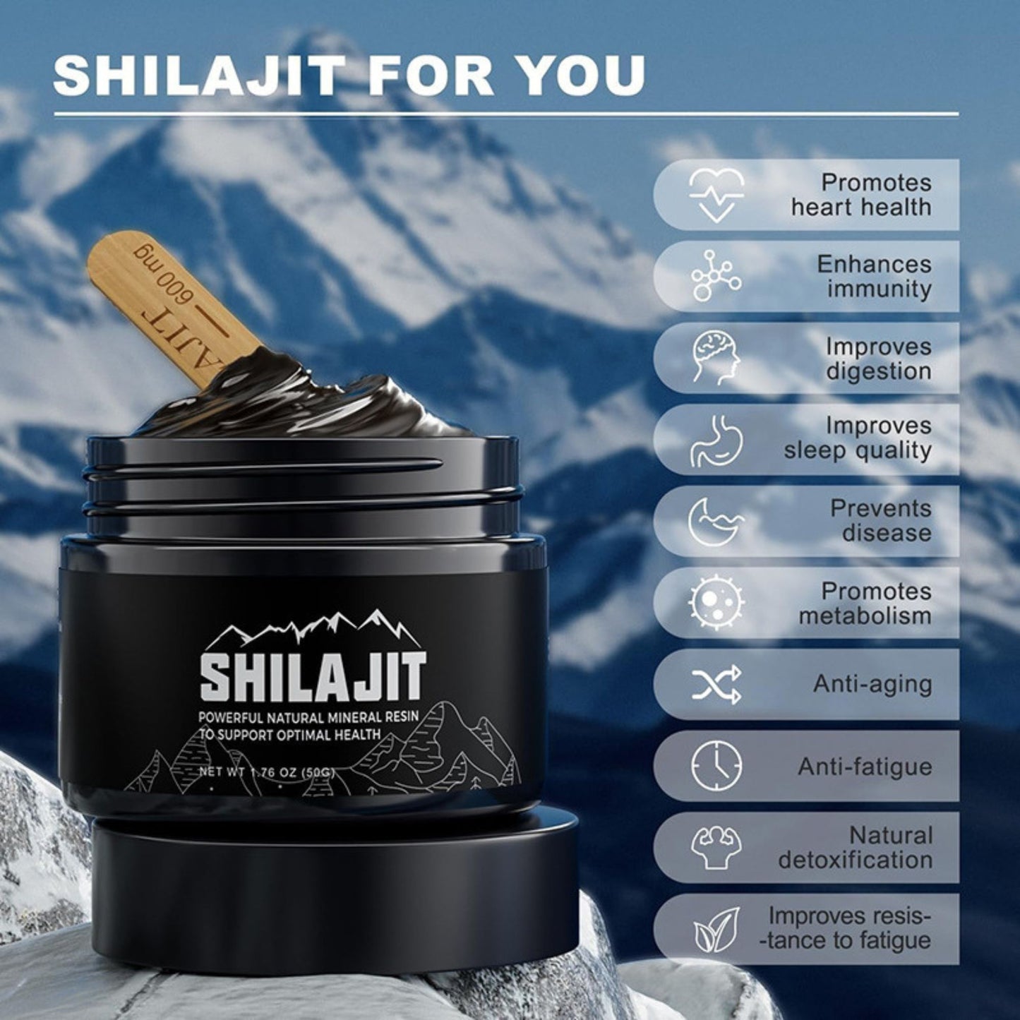 Himalayan Shilajit Resin for Vapers - Fortified with Ashwagandha