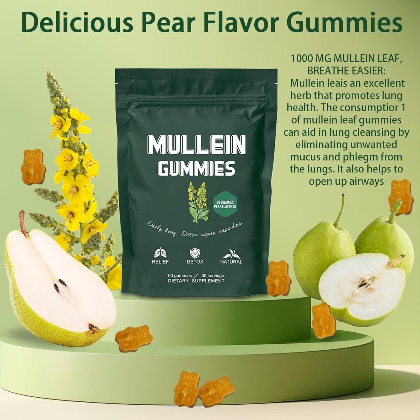 Mullein Gummies: Lung Detox