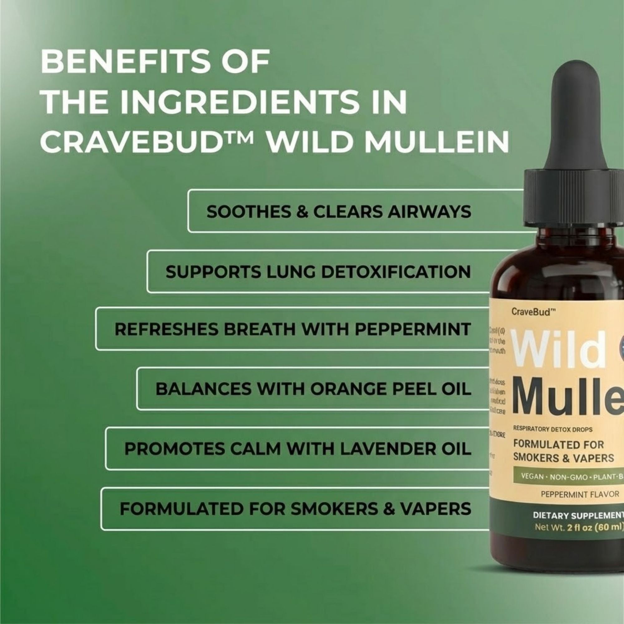 New Maximum Potency Wild Mullein Drops For Smokers | CraveBud