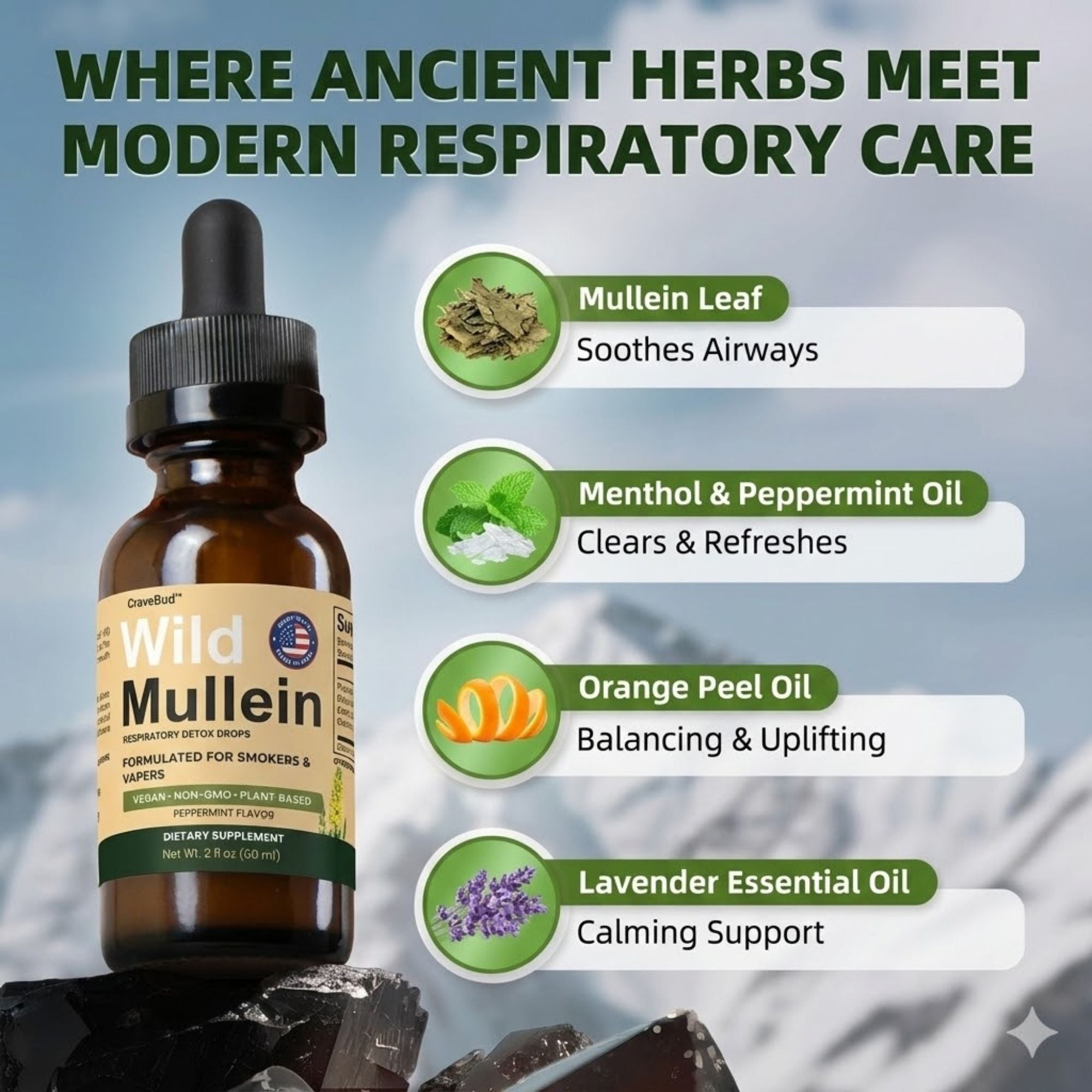New Maximum Potency Wild Mullein Drops For Smokers | CraveBud